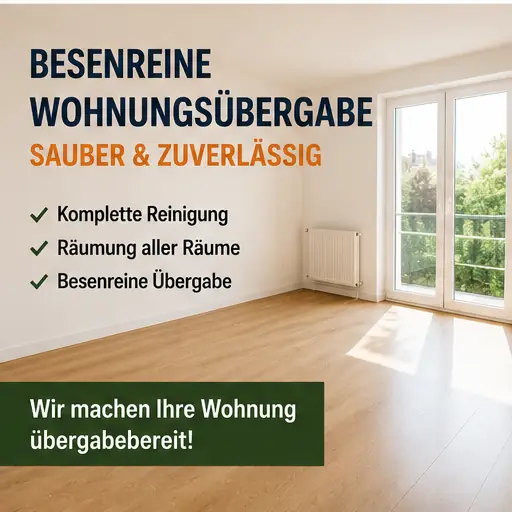 BESENREINE WOHNUNGSÜBERGABE SAUBER & ZUVERLÄSSIG