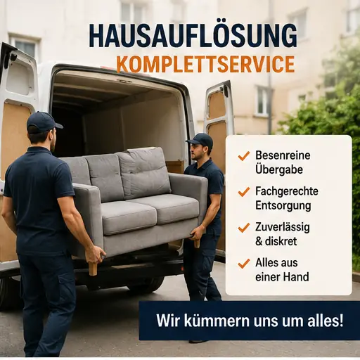 HAUSAUFLÖSUNG KOMPLETTSERVICE Besenreine Übergabe Fachgerechte Entsorgung Zuverlässig & diskret Alles aus einer Hand